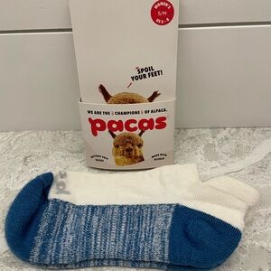 Pacas Blue and White Alpaca Socks-Women’s low cut socks
